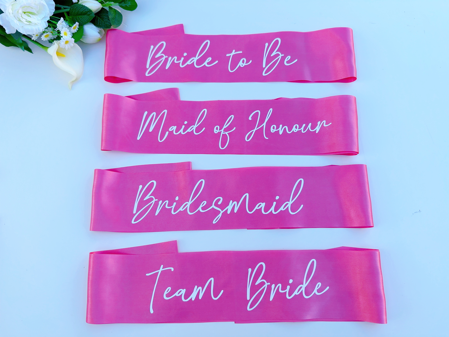 Hen Party Sash in Rose Pink & Hot Pink