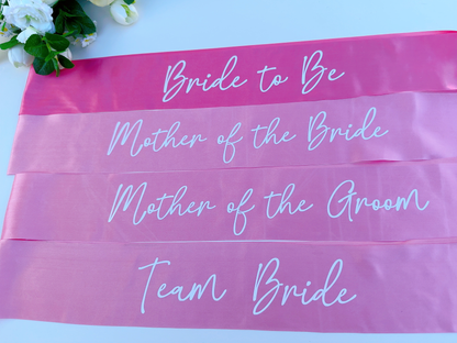 Hen Party Sash in Rose Pink & Hot Pink