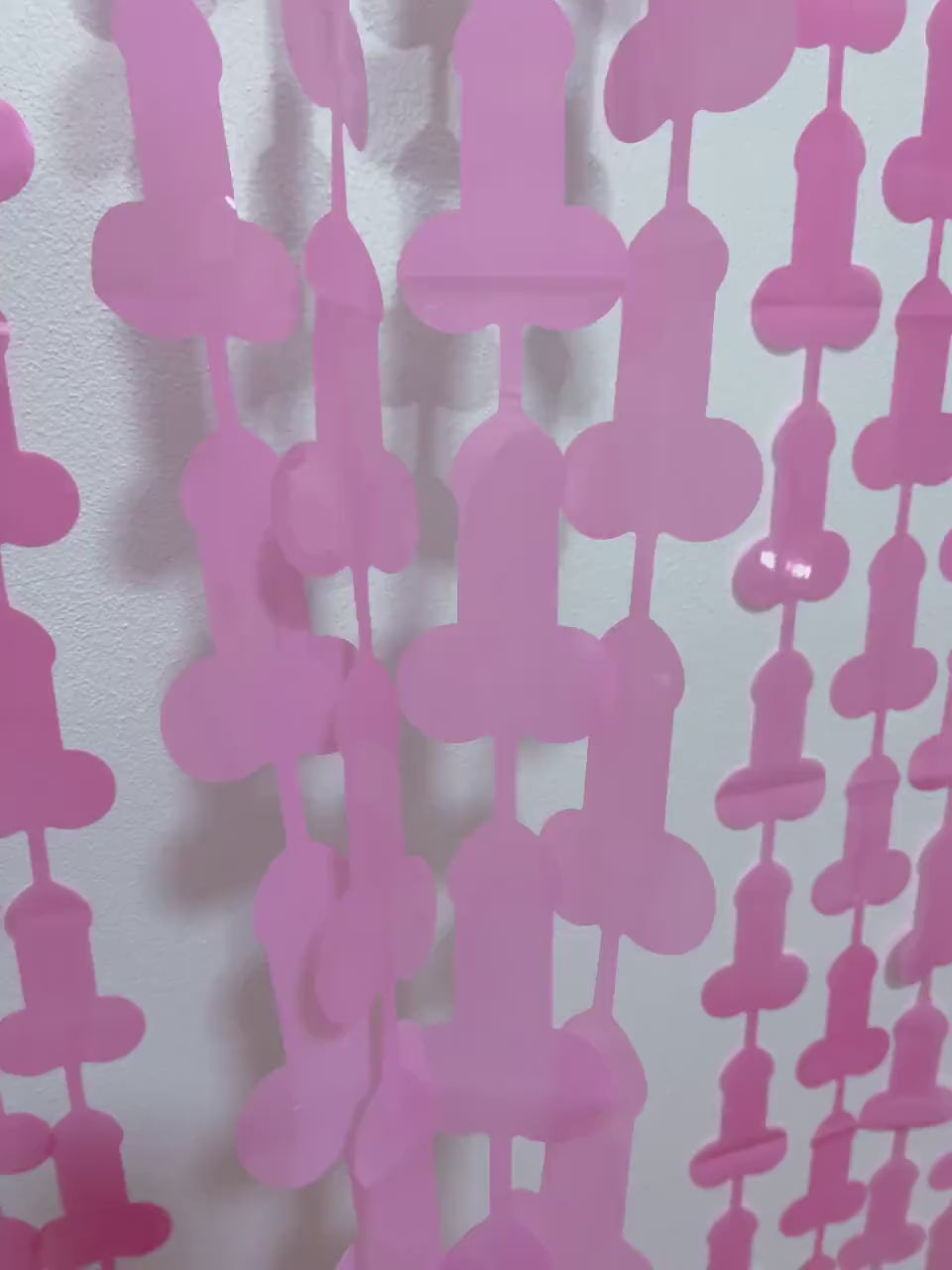 Pink Penis Foil Curtain | Foil Fringe Curtain Penis Tinsel, Hen Party Bridal Shower Backdrop, Birthday Backdrop, Photo Booth, Dick Favors