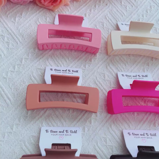 Hair Claw Clip | Hen Party Favors, Bridesmaid Proposal, Bridesmaids Gifts, Bridal hair claw clips, Large Hair Clip for Thick Hair