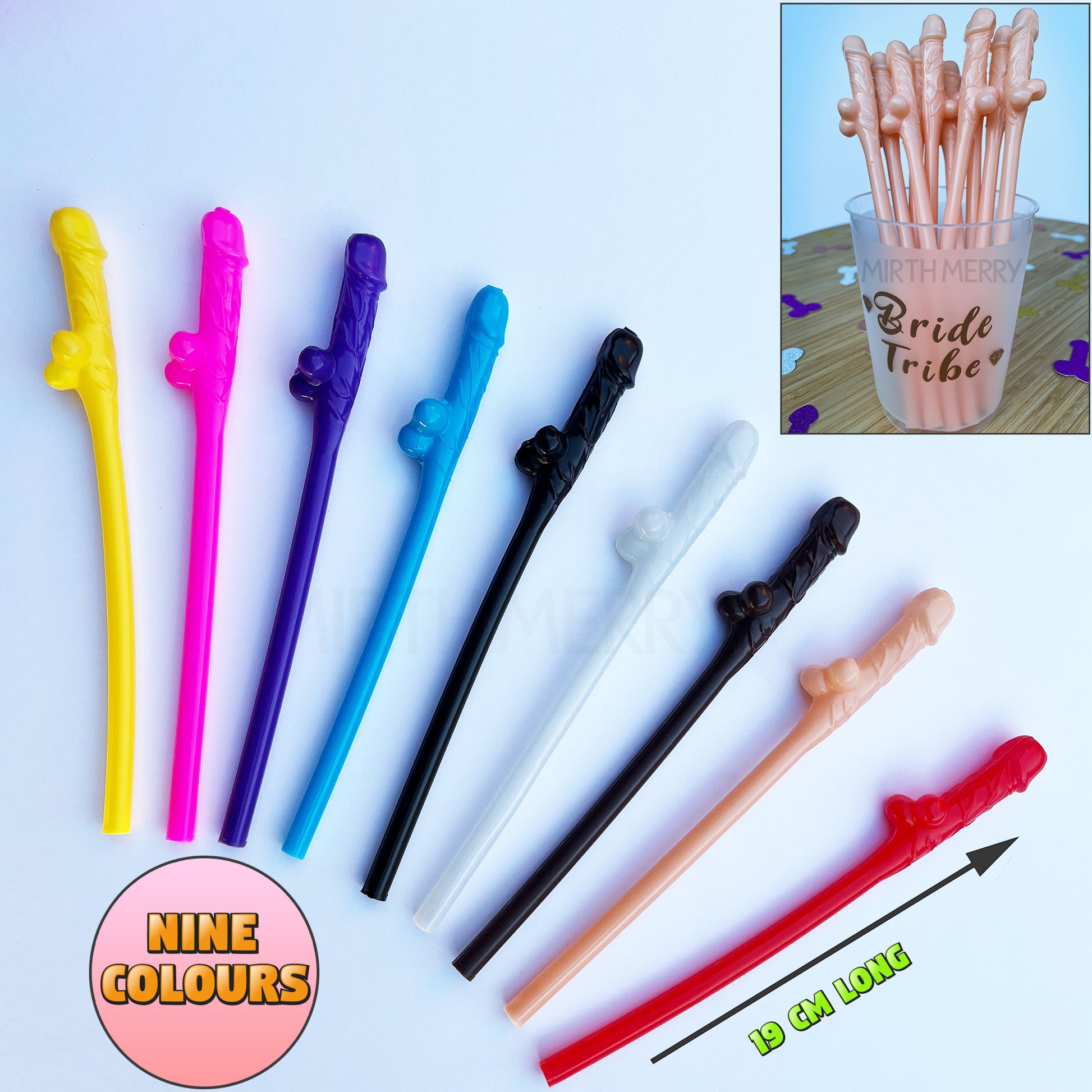 White Penis Straw+Bride Straw | Bachelorette Party Favors | Bride To Be Bridal Shower | Hen Party Supplies Penis