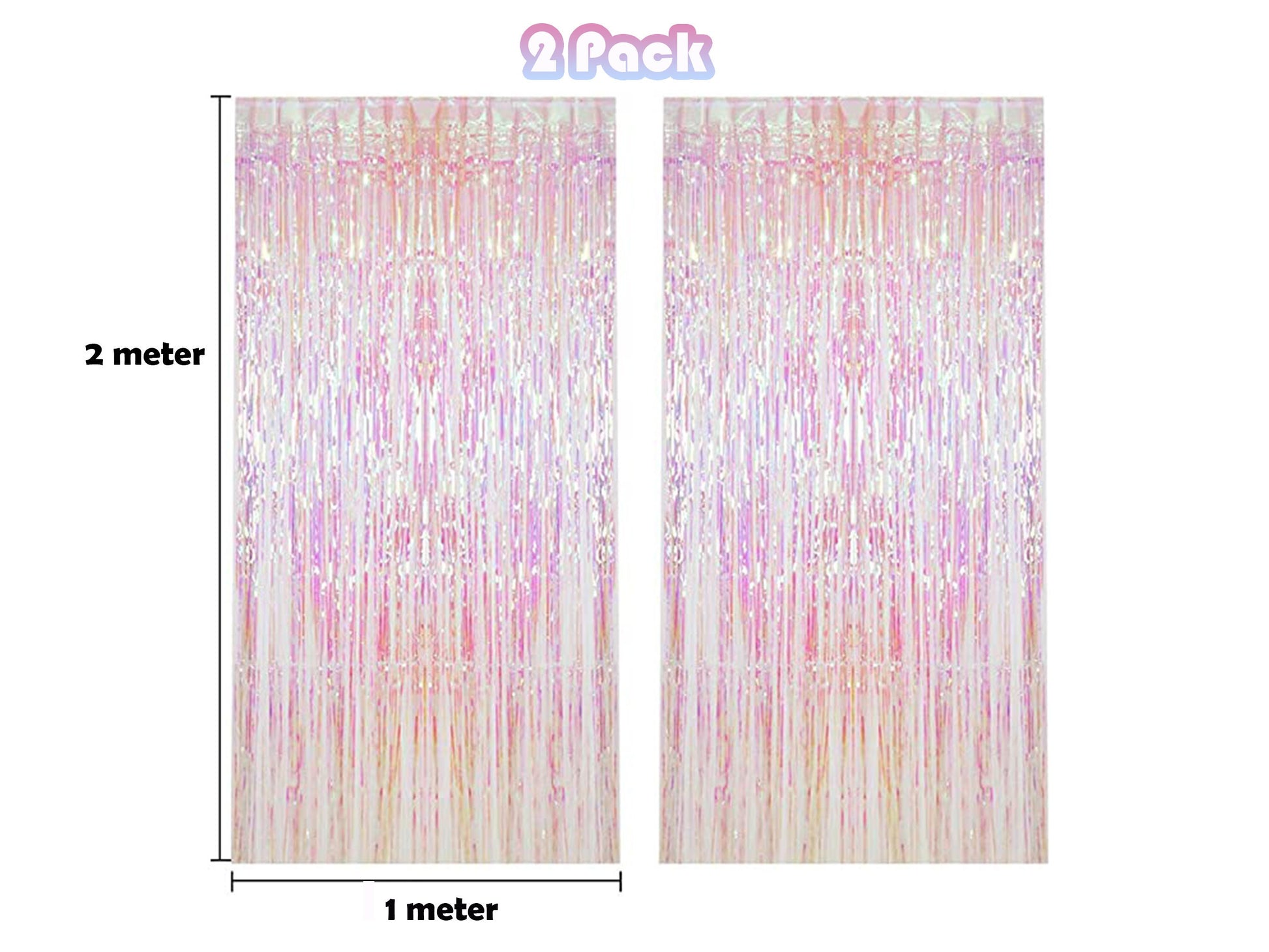 Holographic Silver Fringe Foil Curtain | Iridescent Backdrop, Bridal Shower Backdrop, Wedding, Hen Party, Birthday Photo Booth, Last Disco