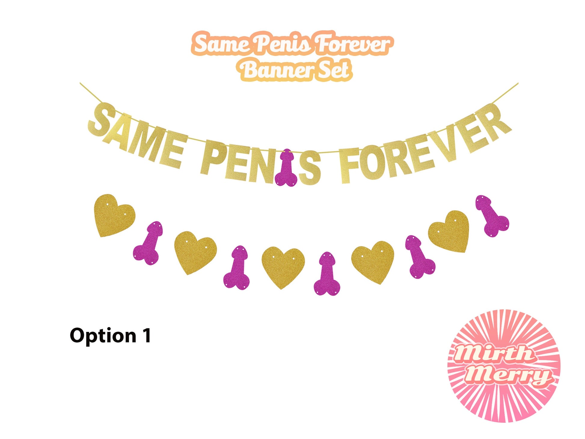 Same Penis Forever Banner- Bachelorette Party Banner, Hens Party Banner Decor, Bachelorette Party Penis Banner, Penis Favors