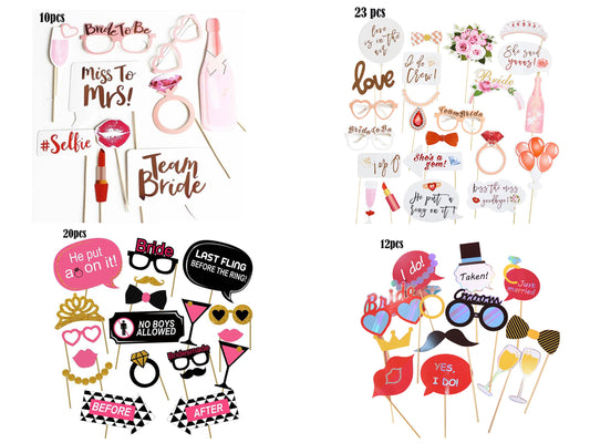 Photo Booth Props Bachelorette Party Games, Bride to Be Bridal Shower, Engagement Party, Hen Party Favors Decorations, Future Mrs Photobooth