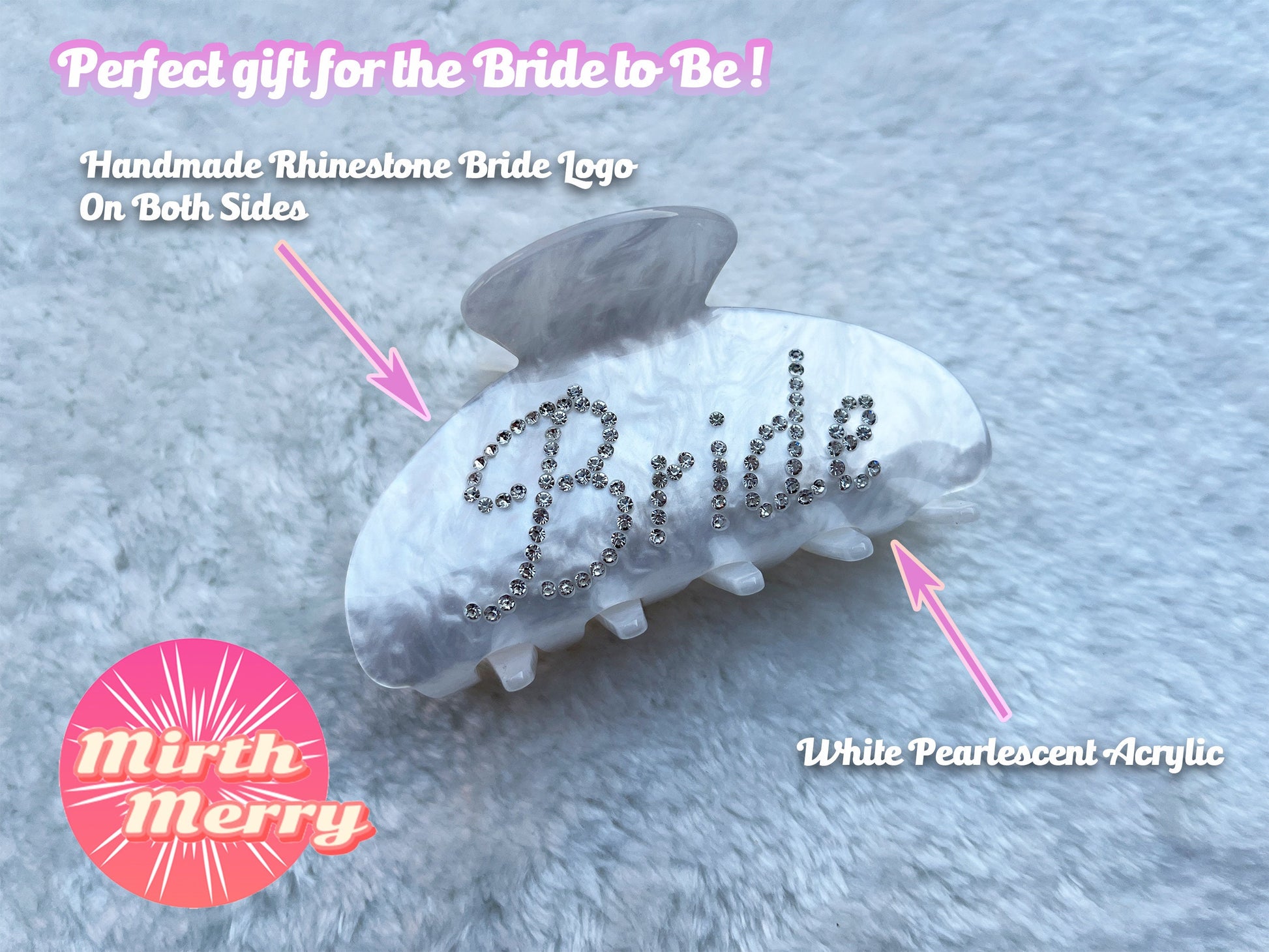 Bride Hair Claw Clip, Bridal Hair Accessory, Bach Party Bride Gift, Bridesmaid Proposal,Hens Party, Bachelorette Decorations