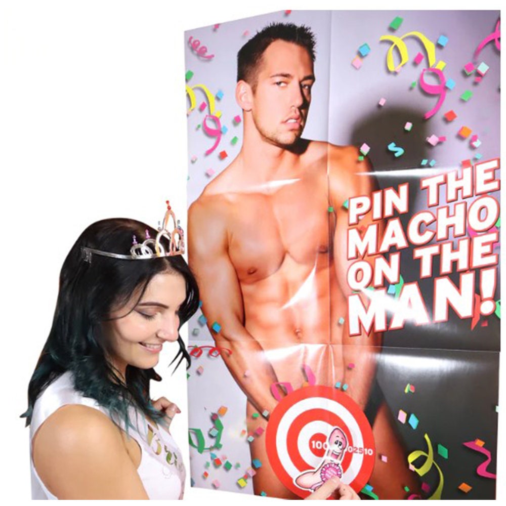 Table Top Penis Ring Toss, Hens Night Bridal Shower Decorations, Penis Hoopla Ring, Dick Favors, Junk On The Hunk, Pin The Macho Man