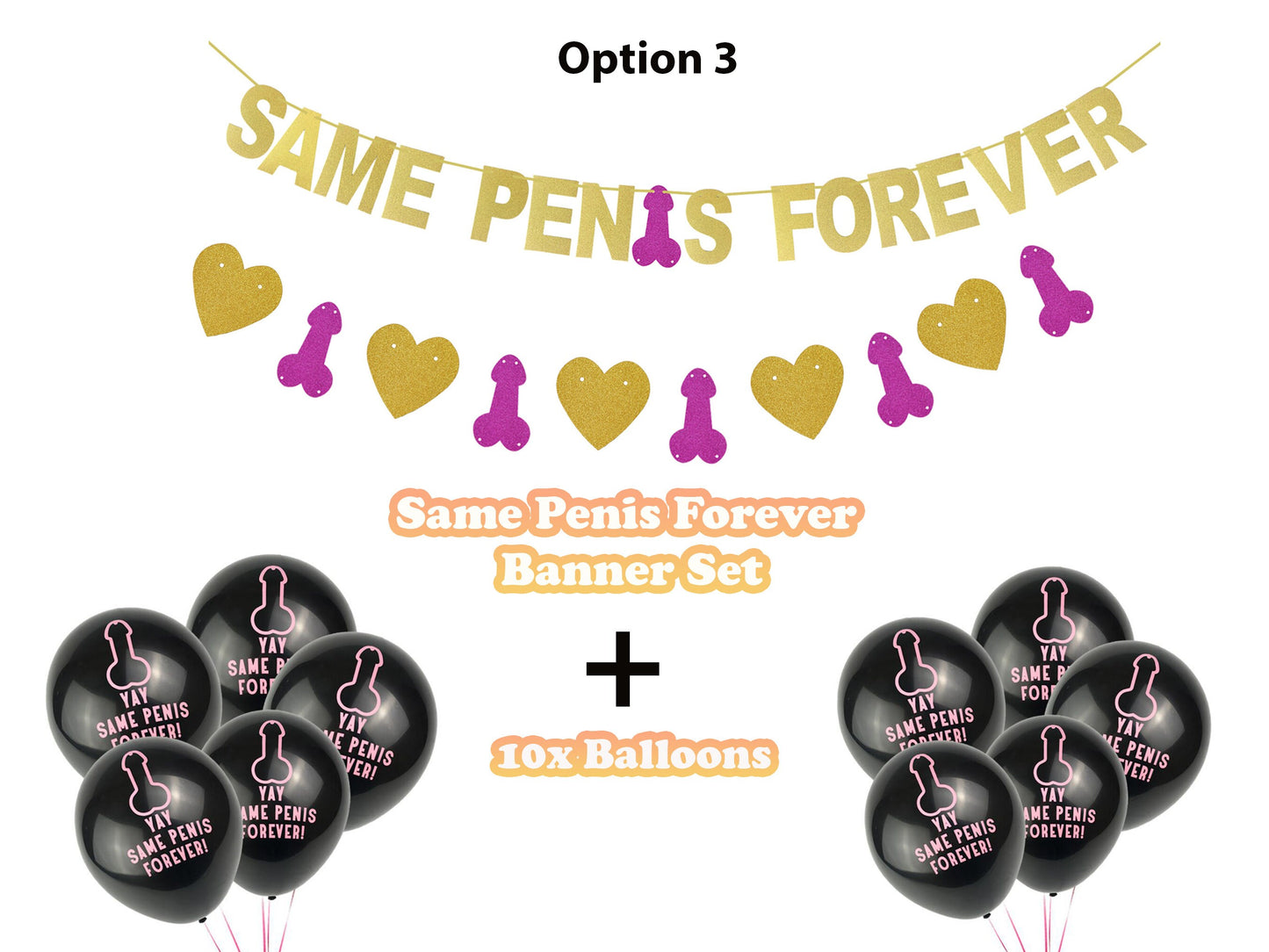 Same Penis Forever Banner- Bachelorette Party Banner, Hens Party Banner Decor, Bachelorette Party Penis Banner, Penis Favors