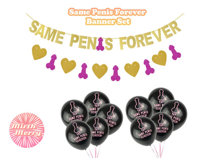 Same Penis Forever Banner- Bachelorette Party Banner, Hens Party Banner Decor, Bachelorette Party Penis Banner, Penis Favors