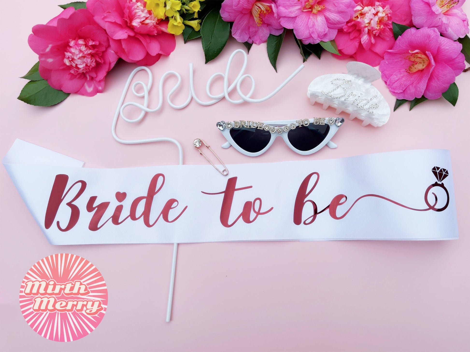 Bride Straw | Rose Gold | Bachelorette Party Decorations | Bachelorette Party Favors | Bride To Be Gift | Bridal Shower | Hen Party Supplies