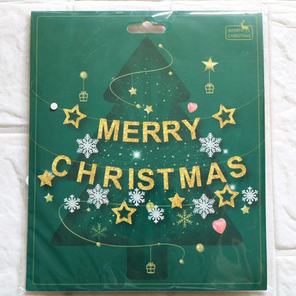 Merry Christmas, Be Merry, Glitter Christmas Bunting, Christmas Decorations, Christmas Garland, Merry Christmas sign