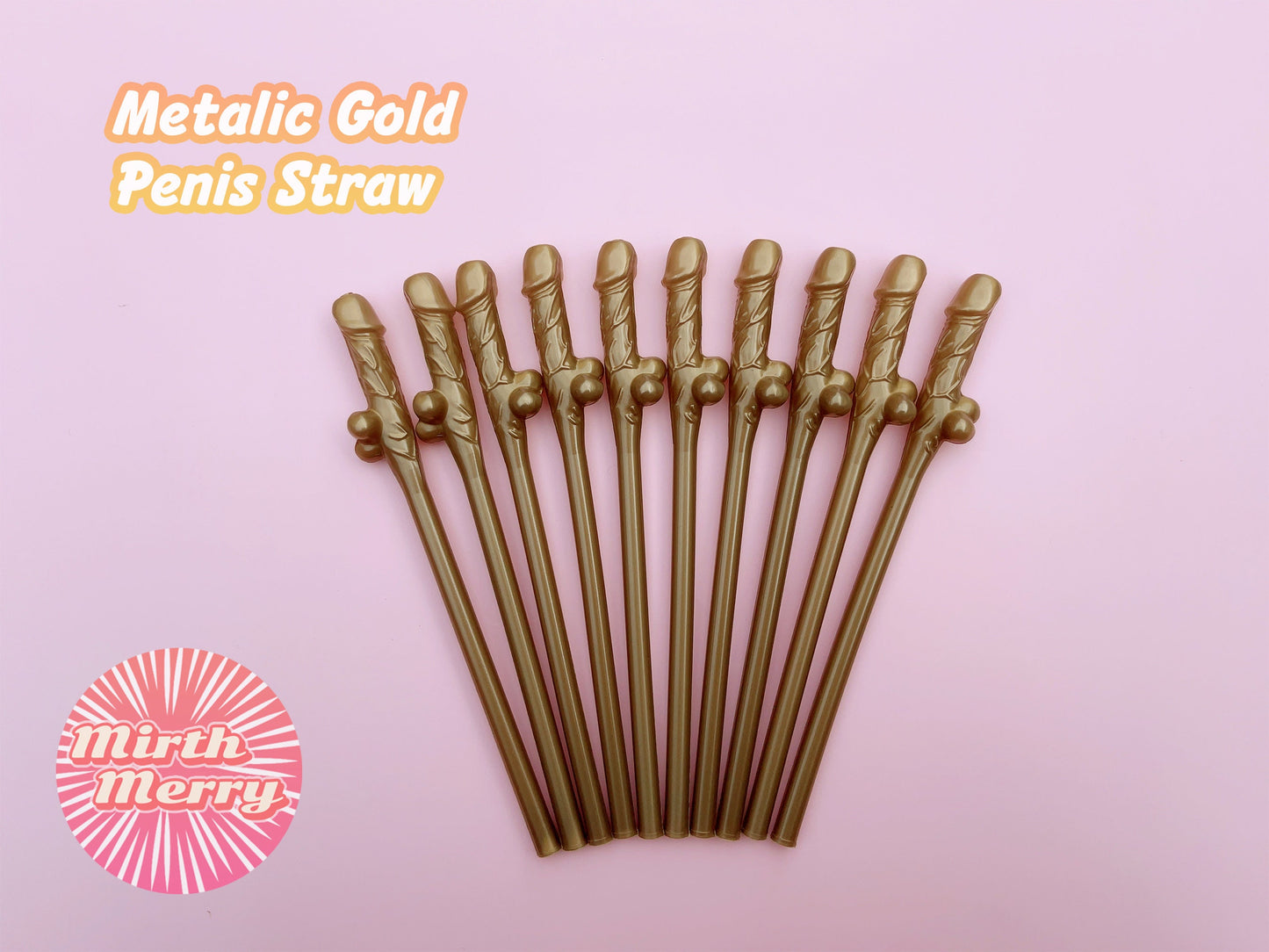 Gold Penis Straw+Bride Straw, Hen Party Decoration Supplies, Party Favor Penis Confetti, Bridal Shower Wedding Drinking Game