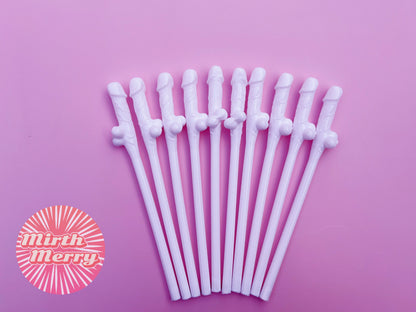 White Penis Straw+Bride Straw | Bachelorette Party Favors | Bride To Be Bridal Shower | Hen Party Supplies Penis