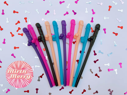 Mix Colors Penis Straw+Bride Straw | Bachelorette Party Favors | Bride To Be Bridal Shower | Hen Party Supplies Penis