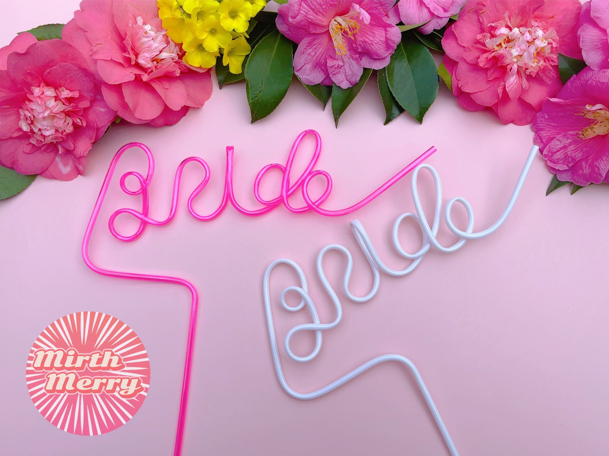 Purple Swirly Penis Straw + Bride Straw | Bachelorette Party Favors | Bride To Be Bridal Shower | Hen Party Supplies Penis