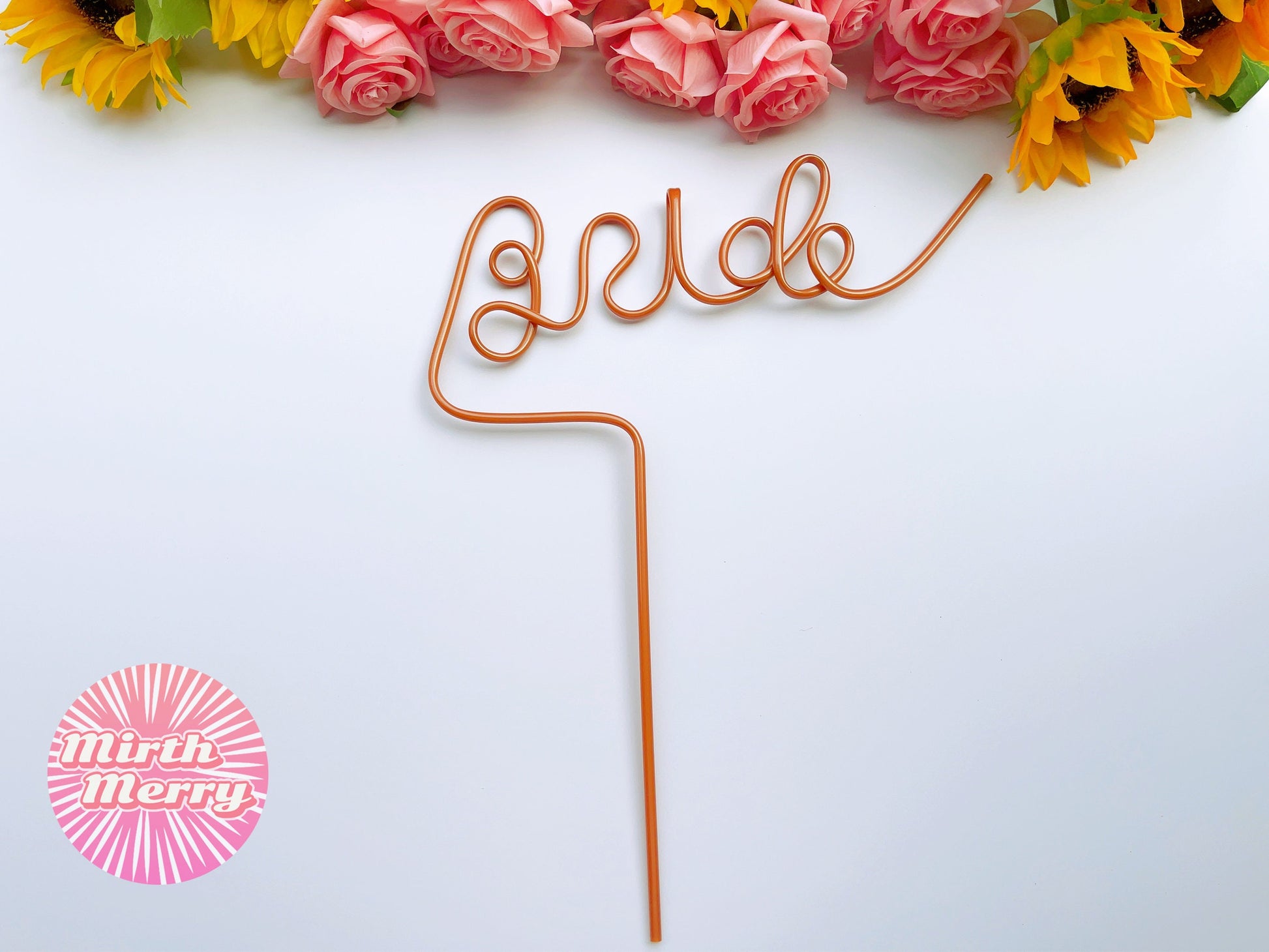 Bride Straw | Rose Gold | Bachelorette Party Decorations | Bachelorette Party Favors | Bride To Be Gift | Bridal Shower | Hen Party Supplies