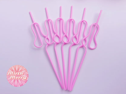Pink Penis Swirly Willy Straw | Bachelorette Party Decorations | Bride To Be Bridal Shower | Hen Party Supplies Penis