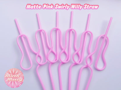 Pink Penis Swirly Willy Straw | Bachelorette Party Decorations | Bride To Be Bridal Shower | Hen Party Supplies Penis