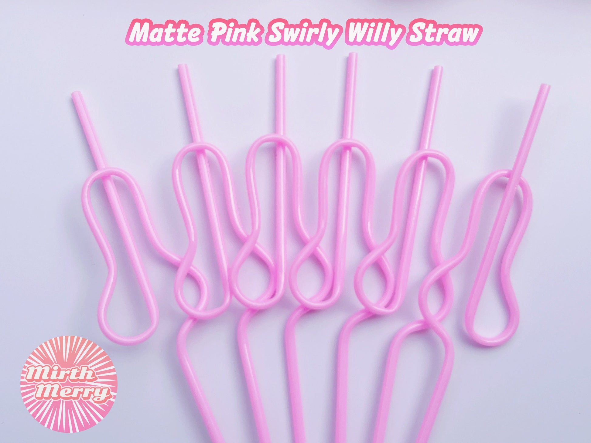 Pink Swirly Penis Straw + Bride Straw,| Bachelorette Party Favors | Bride To Be Bridal Shower | Hen Party Supplies Penis