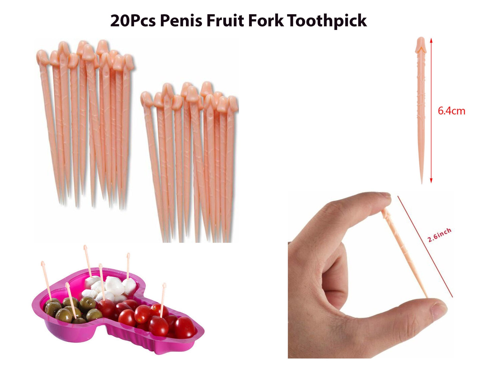 Pink Penis Snack Trays, Dick Utensils, Bachelorette Tablewear, Party Silverware, Pecker Tray, Hen Party Favors, Bach Decor, Penis Favors