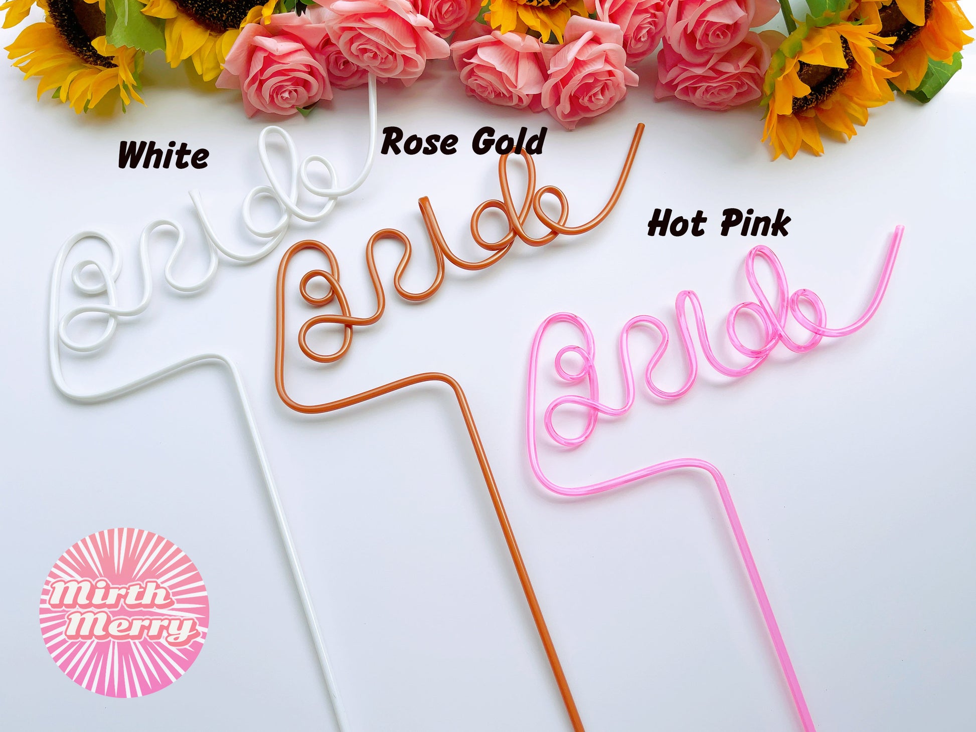 Pink White Swirly Penis Straw + Bride Straw,| Bachelorette Party Favors | Bride To Be Bridal Shower | Hen Party Supplies Penis