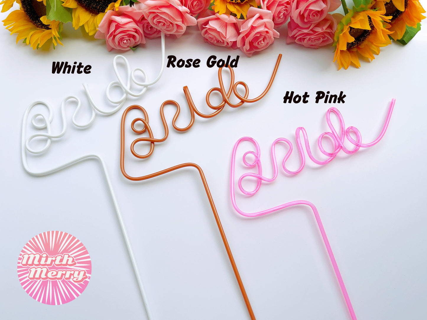 White Swirly Penis Straw + Bride Straw,| Bachelorette Party Favors | Bride To Be Bridal Shower | Hen Party Supplies Penis