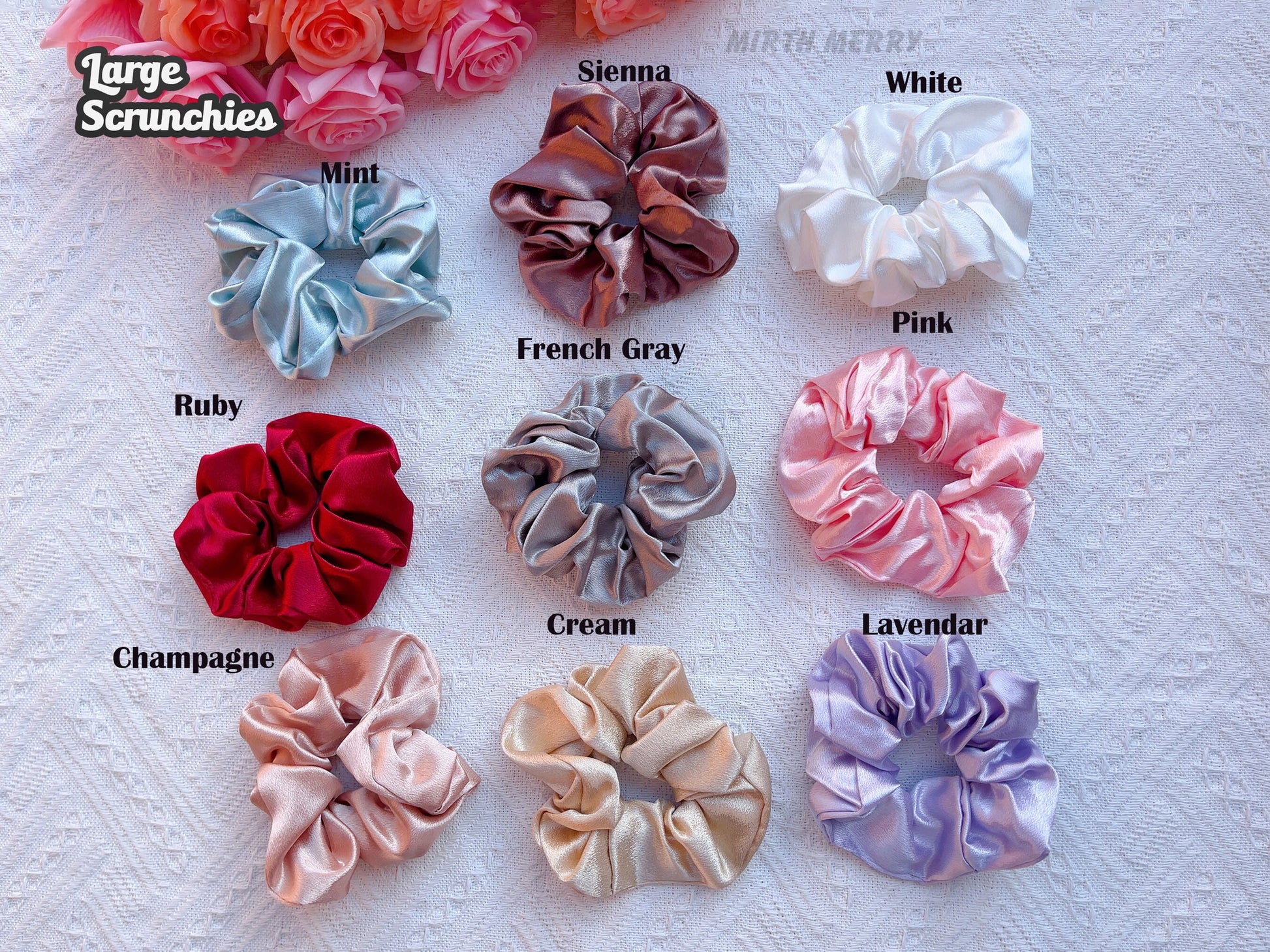 Hen Party Hair Tie - Silk Satin Scrunchies | Bridal Shower Gift Decorations, Bride Tribe Favor, Bridesmaid Scrunchies, Bridesmaid Proposal