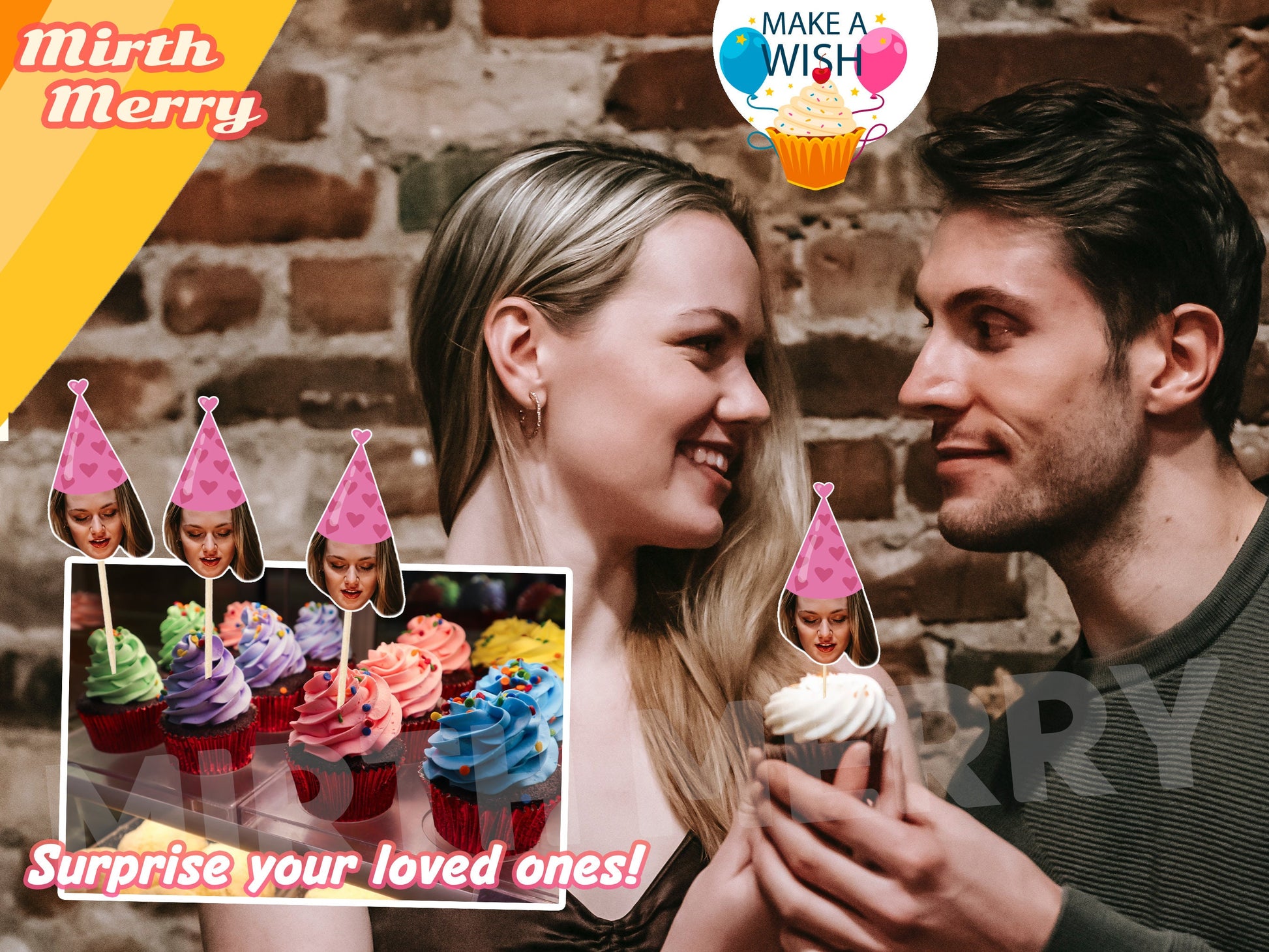 custom face on cupcake toppers for hens party