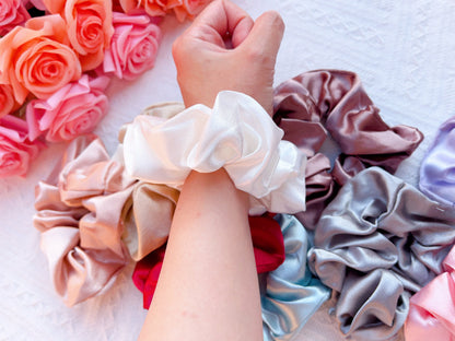 Hen Party Hair Tie - Silk Satin Scrunchies | Bridal Shower Gift Decorations, Bride Tribe Favor, Bridesmaid Scrunchies, Bridesmaid Proposal