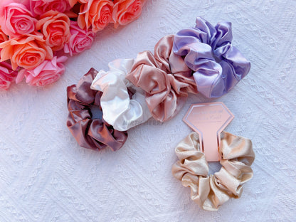 Hen Party Hair Tie - Silk Satin Scrunchies | Bridal Shower Gift Decorations, Bride Tribe Favor, Bridesmaid Scrunchies, Bridesmaid Proposal