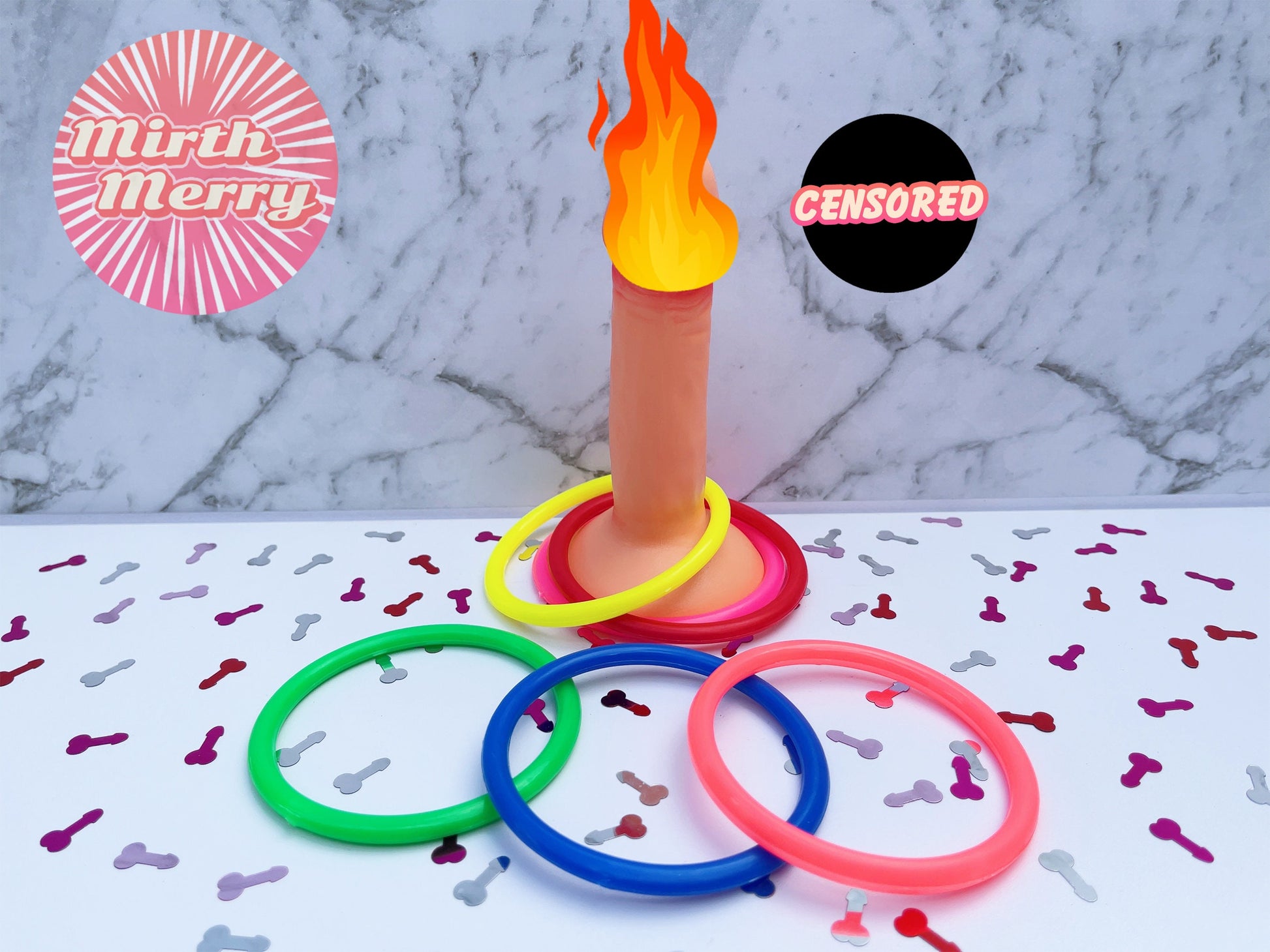 Table Top Penis Ring Toss, Hens Night Bridal Shower Decorations, Penis Hoopla Ring, Dick Favors, Junk On The Hunk, Pin The Macho Man