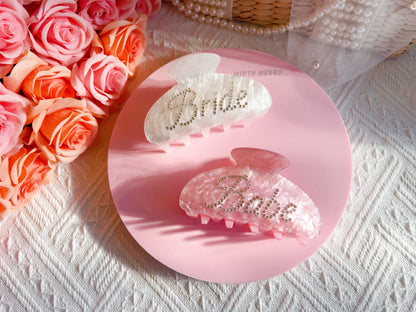 Bride Hair Claw Clip, Bridal Hair Accessory, Bach Party Bride Gift, Bridesmaid Proposal,Hens Party, Bachelorette Decorations