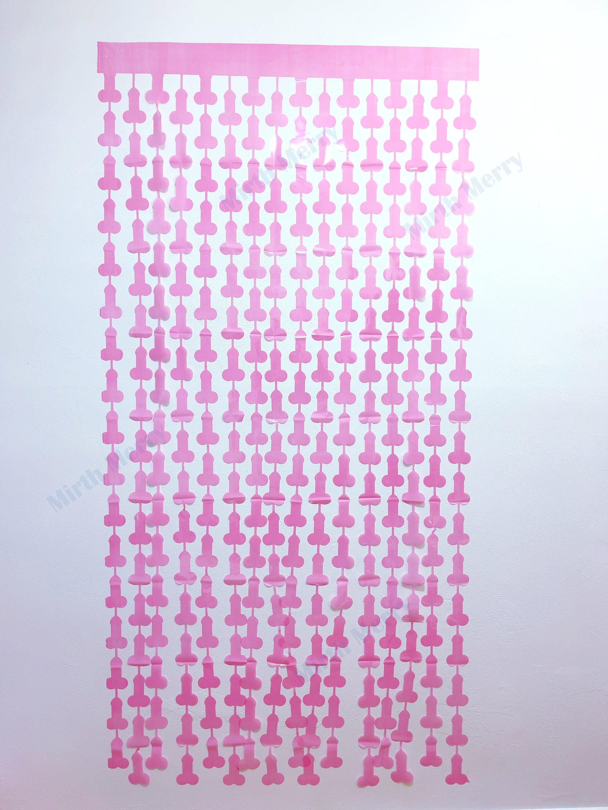 Pink Penis Foil Curtain | Foil Fringe Curtain Penis Tinsel, Hen Party Bridal Shower Backdrop, Birthday Backdrop, Photo Booth, Dick Favors