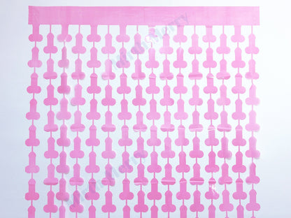 Pink Penis Foil Curtain | Foil Fringe Curtain Penis Tinsel, Hen Party Bridal Shower Backdrop, Birthday Backdrop, Photo Booth, Dick Favors