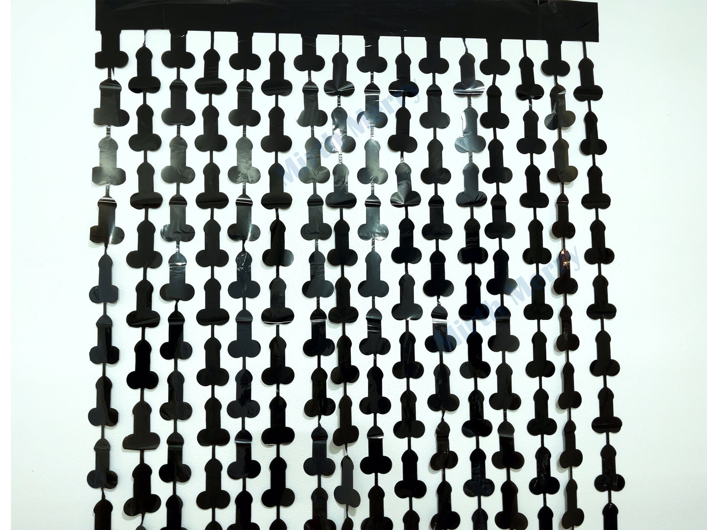 Black Penis Foil Curtain | Foil Fringe Curtain Penis Tinsel, Hen Party Bridal Shower Backdrop, Birthday Backdrop, Photo Booth, Dick Favors