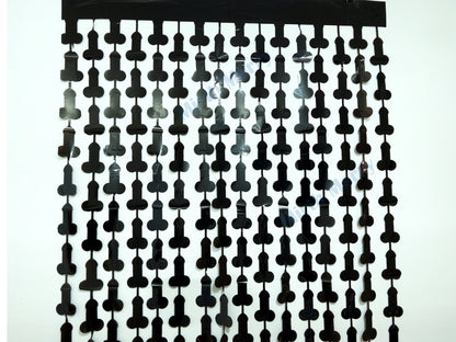 Black Penis Foil Curtain | Foil Fringe Curtain Penis Tinsel, Hen Party Bridal Shower Backdrop, Birthday Backdrop, Photo Booth, Dick Favors