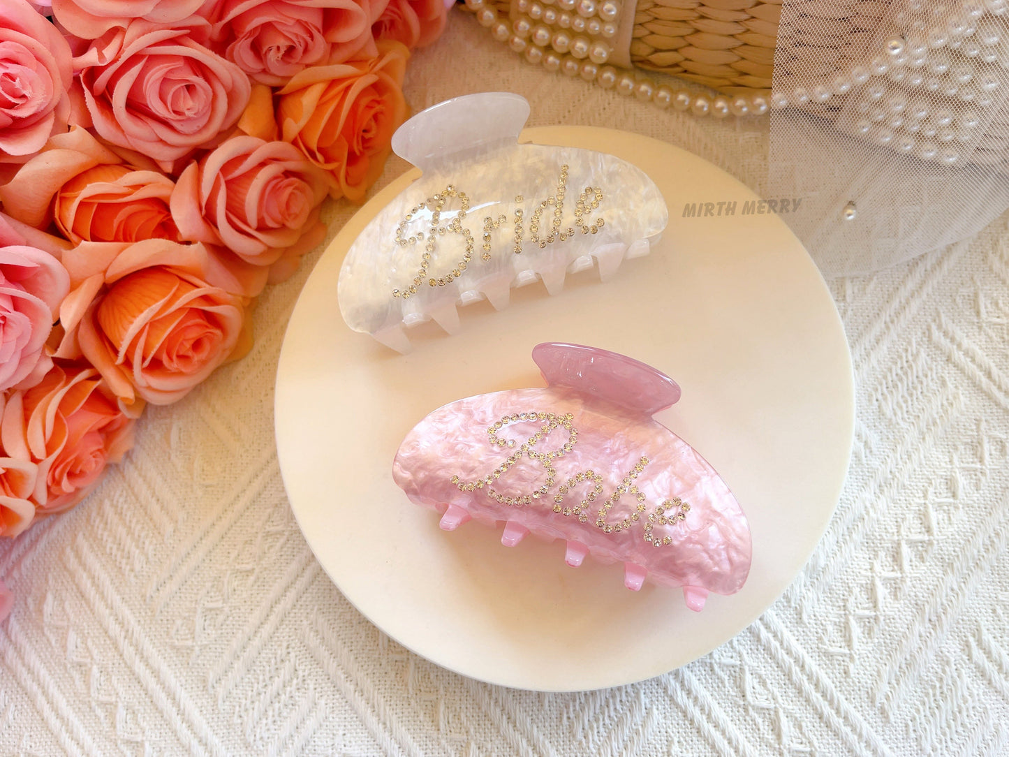 Bride Hair Claw Clip, Bridal Hair Accessory, Bach Party Bride Gift, Bridesmaid Proposal,Hens Party, Bachelorette Decorations