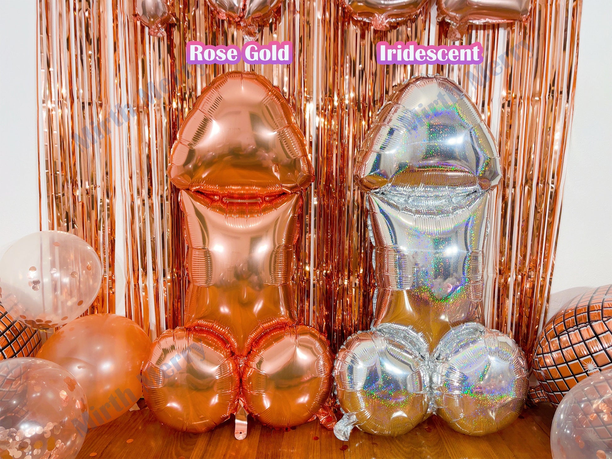 Penis Balloon | 40 inch Iridescent Penis, Rose Gold Penis | Bachelorette Party | Same Penis Forever| Hen Party | Bride to Be Bridal Shower