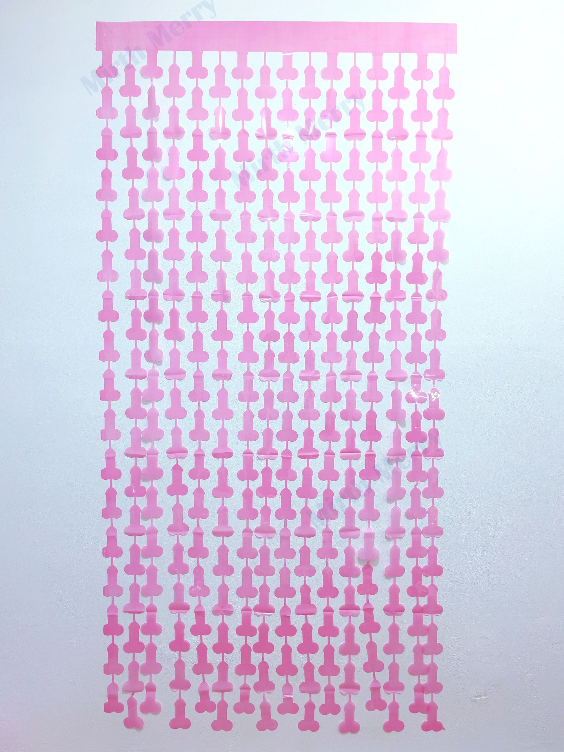 Pink Penis Foil Curtain | Foil Fringe Curtain Penis Tinsel, Hen Party Bridal Shower Backdrop, Birthday Backdrop, Photo Booth, Dick Favors