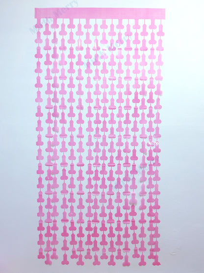 Pink Penis Foil Curtain | Foil Fringe Curtain Penis Tinsel, Hen Party Bridal Shower Backdrop, Birthday Backdrop, Photo Booth, Dick Favors