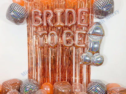 Penis Balloon | 40 inch Iridescent Penis, Rose Gold Penis | Bachelorette Party | Same Penis Forever| Hen Party | Bride to Be Bridal Shower