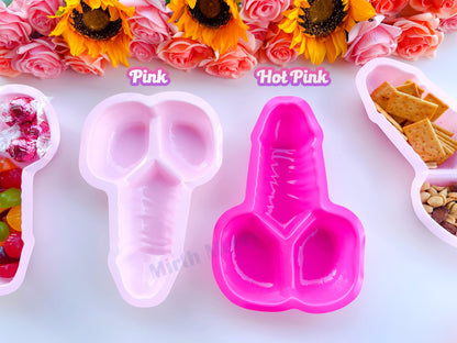 Pink Penis Snack Trays, Dick Utensils, Bachelorette Tablewear, Party Silverware, Pecker Tray, Hen Party Favors, Bach Decor, Penis Favors