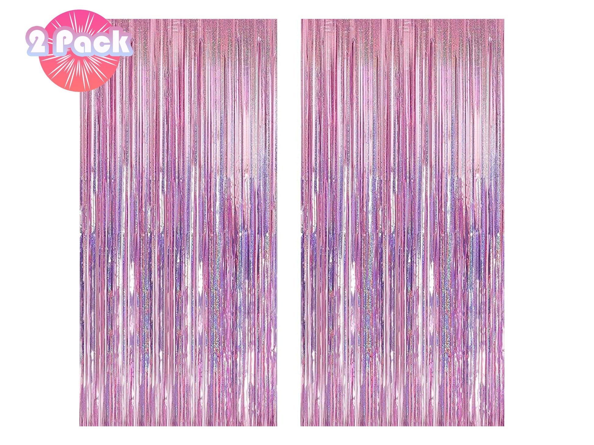 Holographic Silver Fringe Foil Curtain | Iridescent Backdrop, Bridal Shower Backdrop, Wedding, Hen Party, Birthday Photo Booth, Last Disco