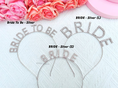 Bride Headband, Bridal Tiara, Silver Diamante Bride Head Band, Hen Party, Bride to Be Headband , Bride to Be, Bride Tribe, Team Bride