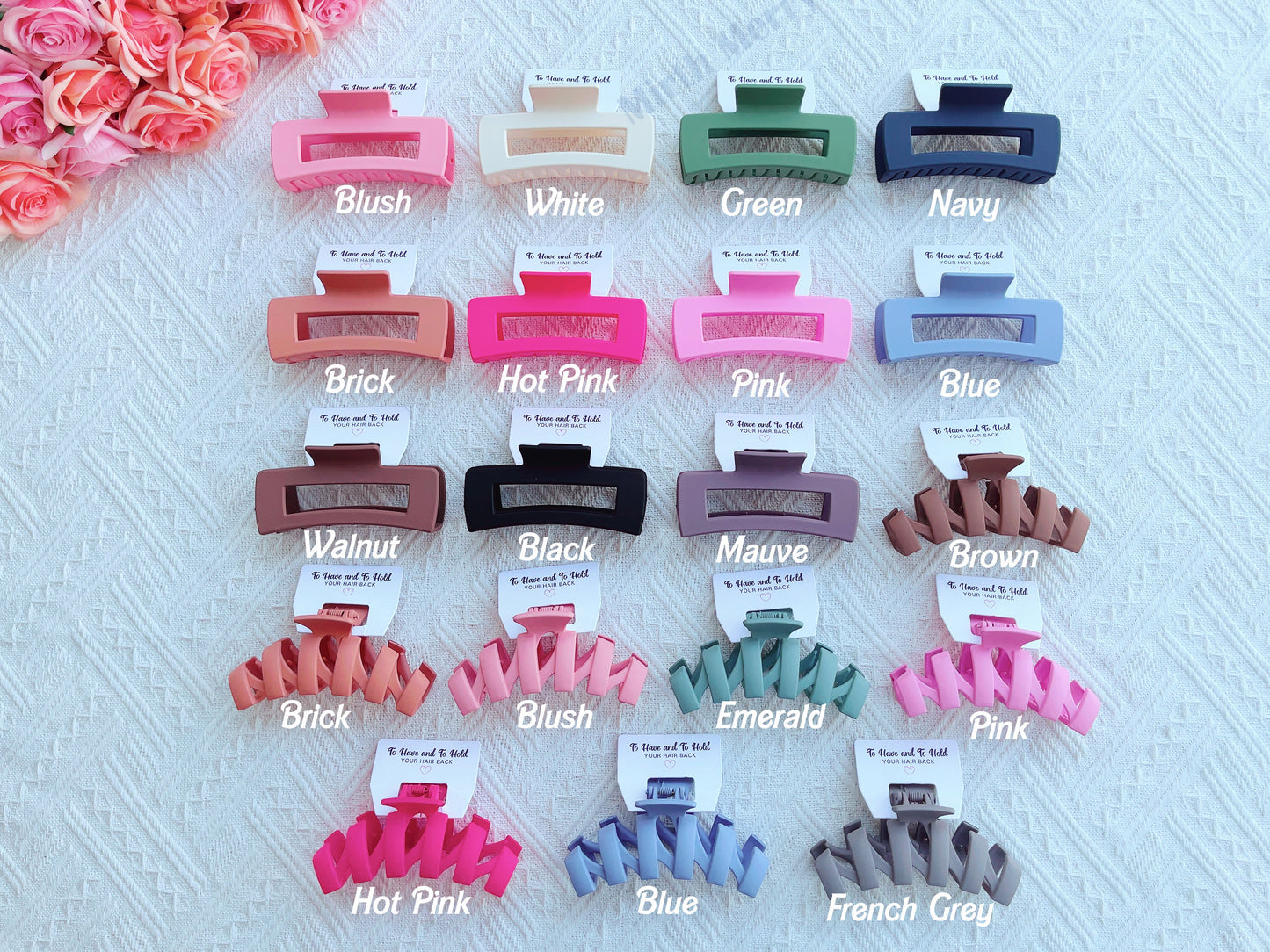 Hair Claw Clip | Hen Party Favors, Bridesmaid Proposal, Bridesmaids Gifts, Bridal hair claw clips, Large Hair Clip for Thick Hair