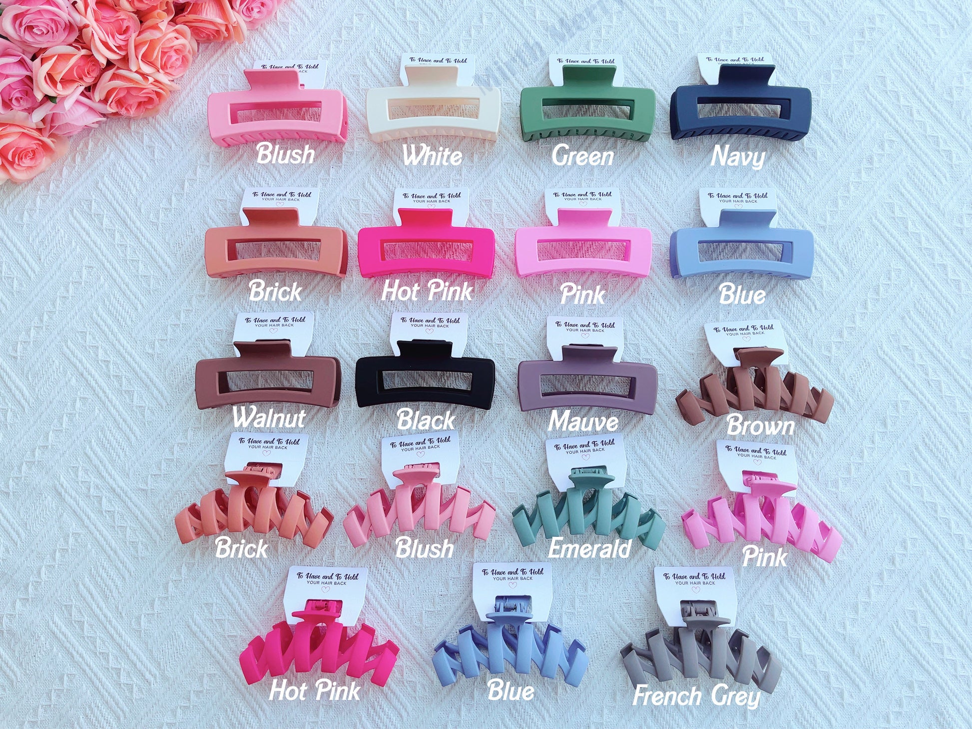 Hair Claw Clip | Hen Party Favors, Bridesmaid Proposal, Bridesmaids Gifts, Bridal hair claw clips, Large Hair Clip for Thick Hair