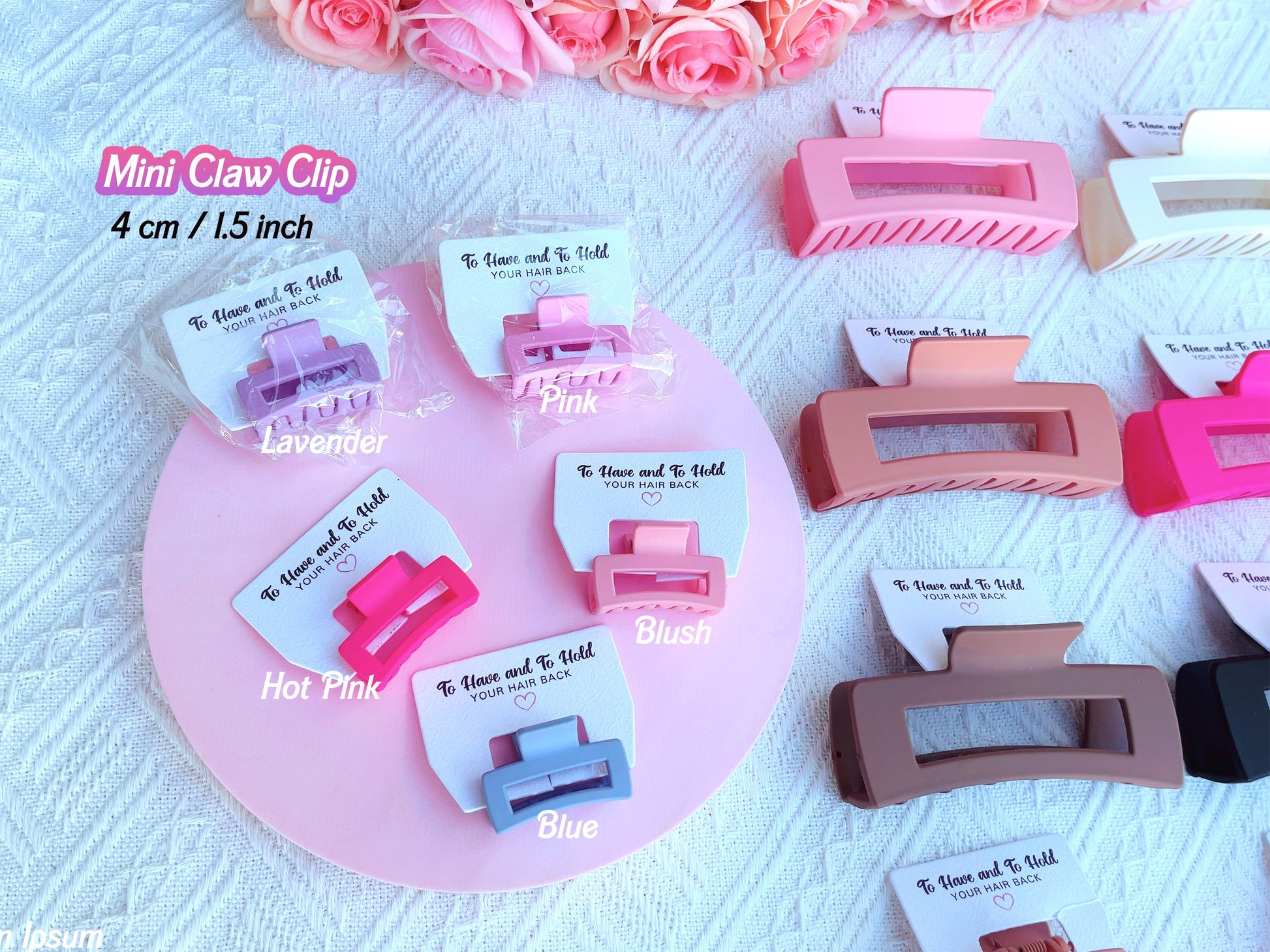 Hair Claw Clip | Hen Party Favors, Bridesmaid Proposal, Bridesmaids Gifts, Bridal hair claw clips, Large Hair Clip for Thick Hair